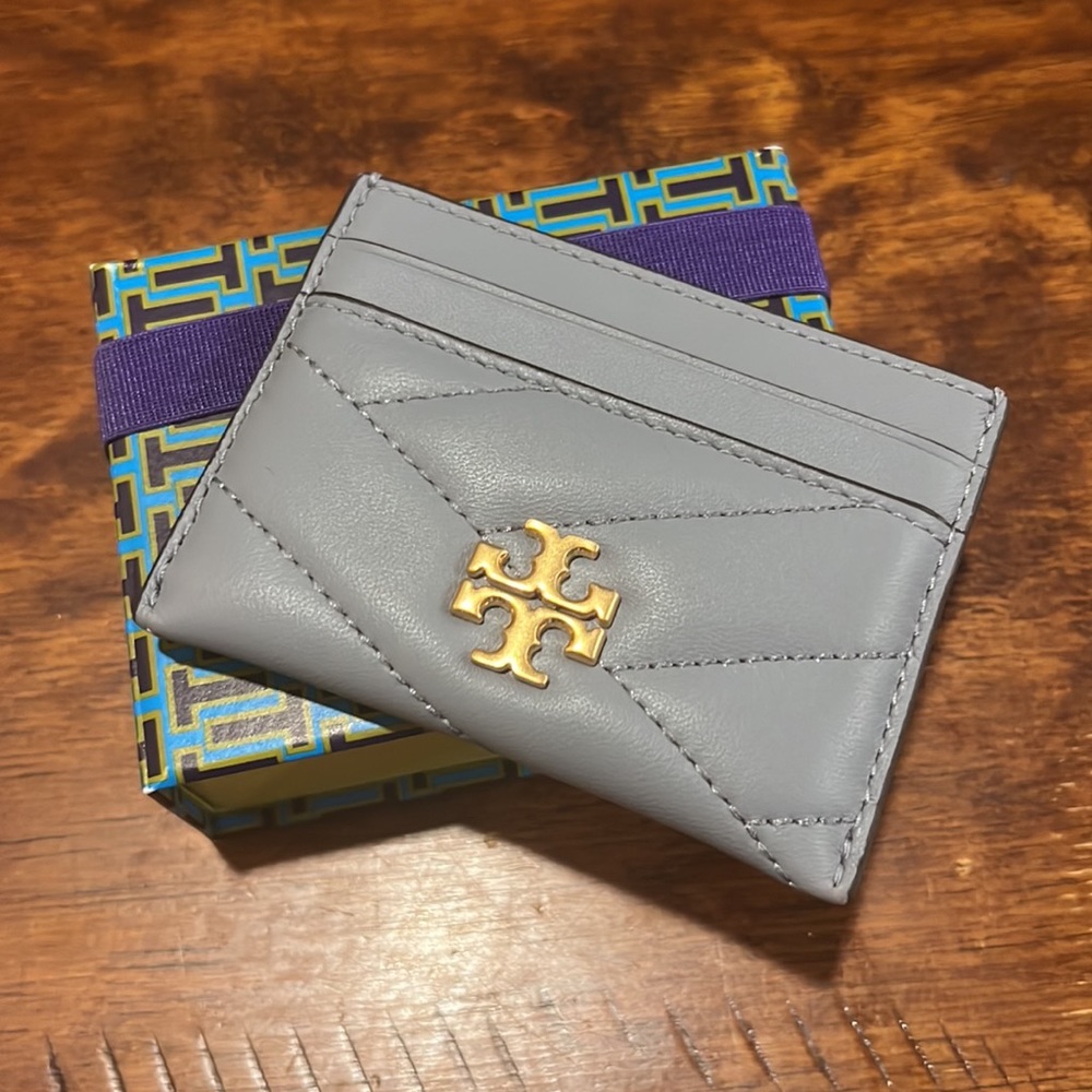 Tory Burch Kira Card Holder in Cloud Blue
